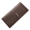 New Men's Casual Long Hot Men's Wallet Long Korean Style Plaid Wallet Trendy Casual Men's Woven Wallet