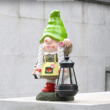 Resin Ornaments Solar Garden Courtyard Decorations Smart Lights Garden Lights Solar Panel Courtyard Lights Dwarf