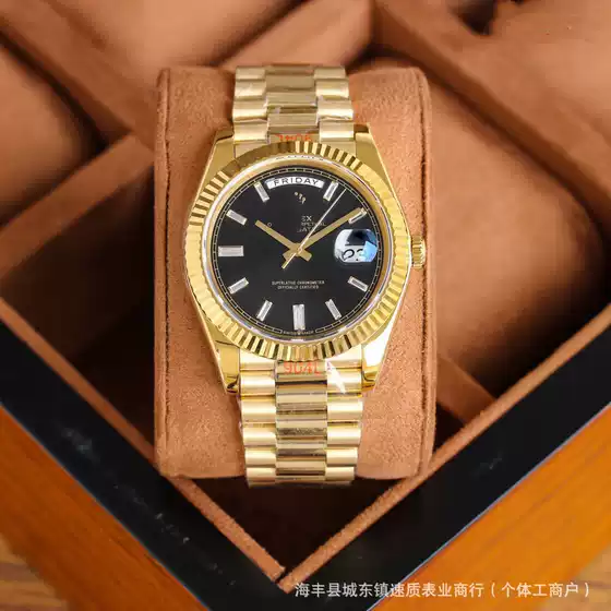 Foreign trade explosions labor factory direct wholesale AliExpress wish European and American men's labor double log steel band watch