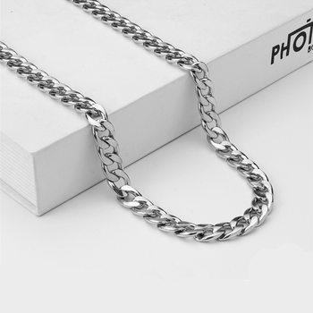 Stainless steel NK chain men's Cuban necklace 304 titanium steel neck chain women hiphop hip hop diy jewelry accessories