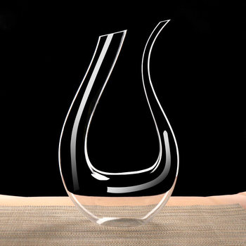 Handmade crystal glass decanter U-shaped decanter pure hand-blown professional wine decanter large capacity