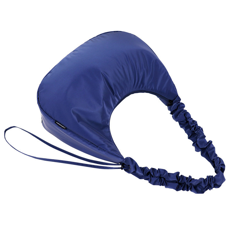 Customized Single-Shoulder Crossbody Bag for Women, Commonly Used Underarm Pleated Dumpling Cloud Croissant Hobo Bag, Korean Niche Style