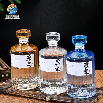 Creative Kaishan Wine Bottle Empty Wine Bottle Full Set with Label High Value 0.5kg Crystal White Glass Liquor Packaging Bottle