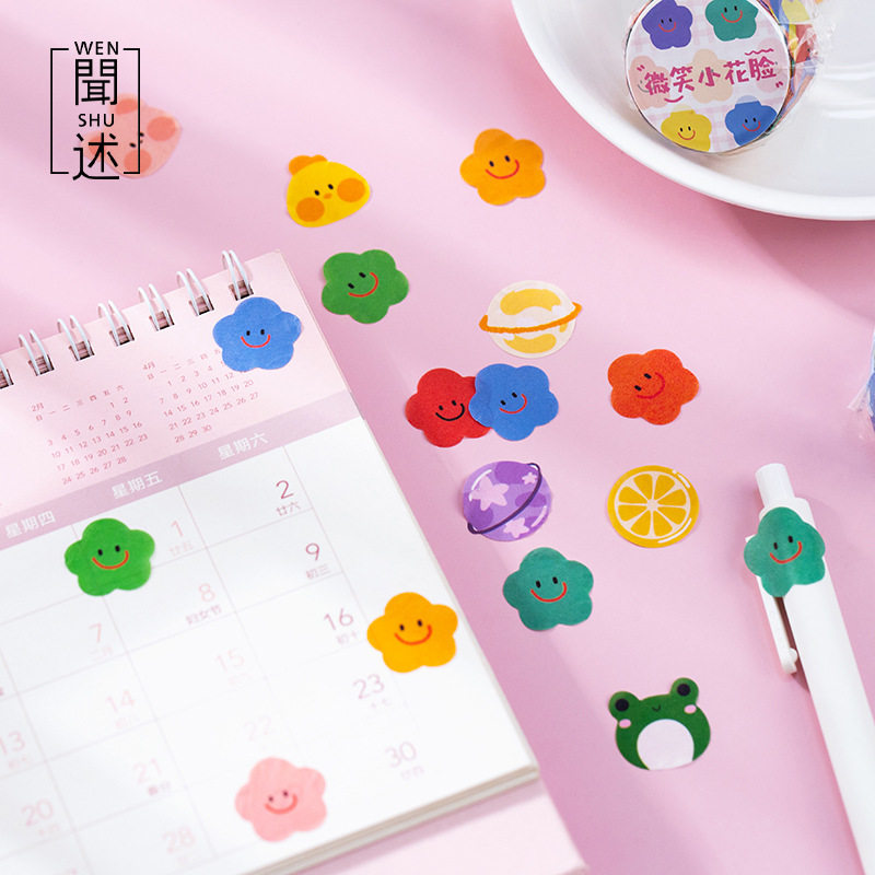 I heard that the die-cutting and paper tape milk is almost a series of hand-painted color basic hand account decoration stickers 100 into 8 models