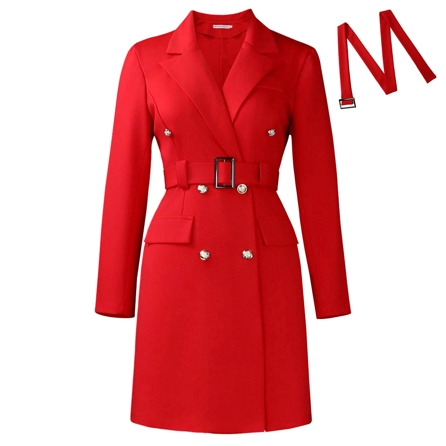 Long Sleeve Bodycon Blazer Dress Double Breasted Solid Color Elegant Style Perfect for Autumn and Winter Wholesale