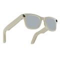 Off-white frame—silver lens size s
