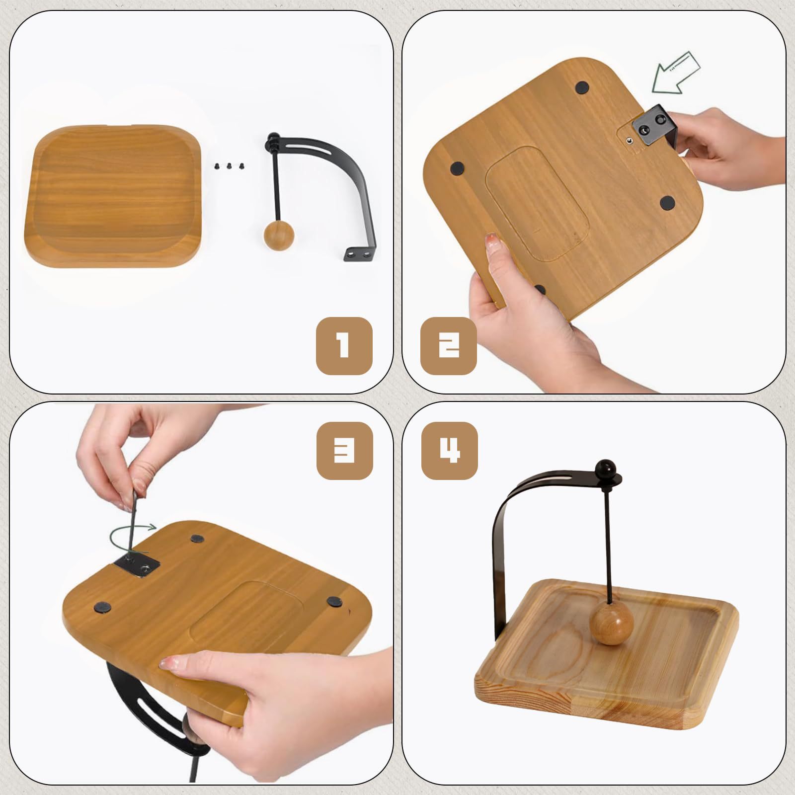 Cross-Border Wooden Paper Towel Holder Restaurant Tabletop Square Towel Paper Towel Holder Desktop Paper Storage Shelf Paper Towel Organizer