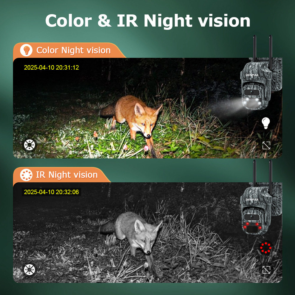 Cross-Border New Product 4g Solar Camera 3Mp High-Definition Outdoor Waterproof Wireless Wifi Camouflage Surveillance Camera