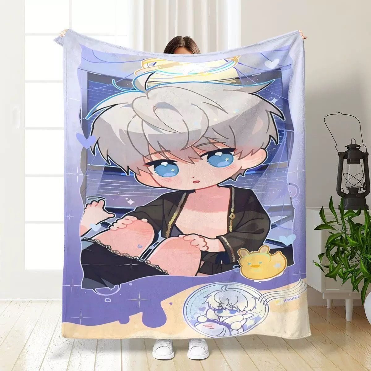 Bath Edition Love and Deep Space Baby Bus Bed Blanket Office Nap Blanket Spring and Autumn Air-conditioning Blanket Student Dormitory Blanket