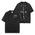 Washed black short sleeves