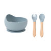 Cross-Border Silicone Bowl Food-Grade Children's Food Bowl Baby Plate Bowl Spoon Fork Bib Water Cup Feeding Tableware Set