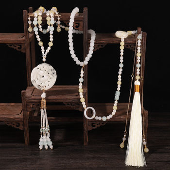 Factory Wholesale New Chinese Style Yingluo Long Back Cloud Necklace Ancient Style Hanfu Horse Face Skirt Accessories Tassel Pendant Pendant