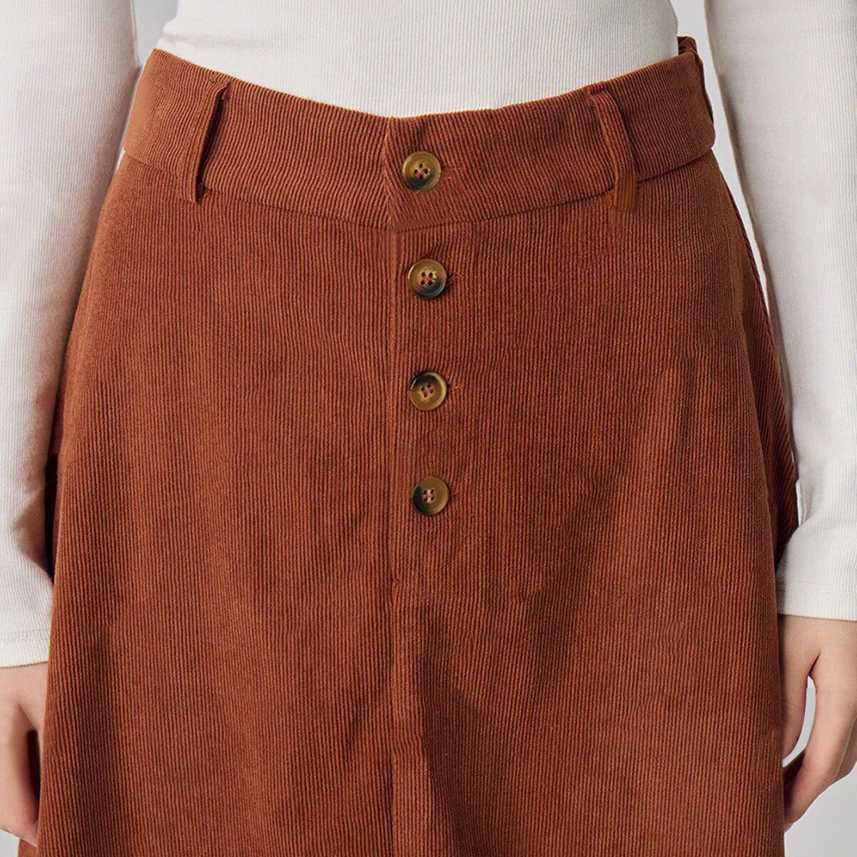High Waisted Vintage Skirt Elegant Versatile Retro Style Perfect for Casual or Formal Occasions Wholesale Available