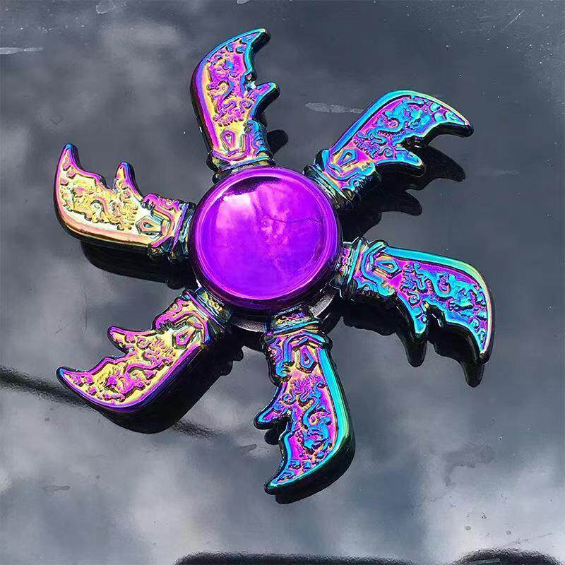 Factory production wholesale colorful metal alloy fingertip gyro decompression toy scenic spot stall hot sale