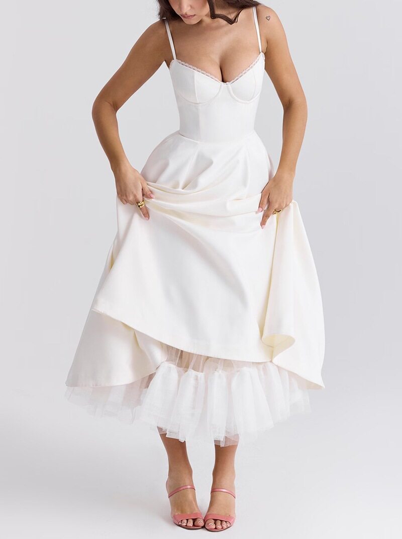 Womens Sleeveless V Neck Backless Dress Sexy Fit Flare Design Perfect for Autumn Events Wholesale Available