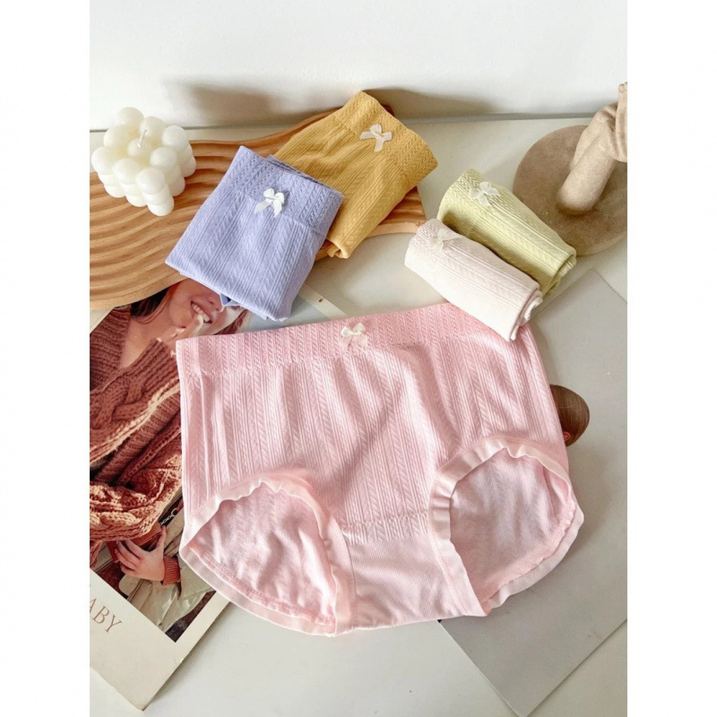 艾草礼盒女士内裤中腰5条盒装内裤女温变内档舒适透气大码mm内裤