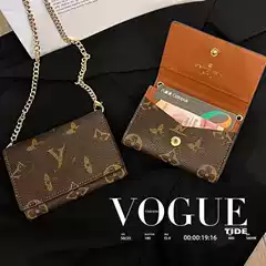Light Luxury High-End Vintage Leather Card Holder, Crossbody Card Case, Coin Purse, Big-Name European and American Style, Original Leather High-End Version Card Holder