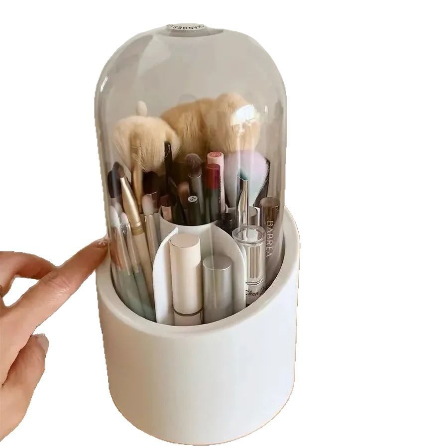 360 rotating cosmetic brush storage barrel dustproof pen holder brush beauty brush storage box ins advanced storage barrel brush