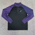 Cardigan threaded long sleeve purple and black