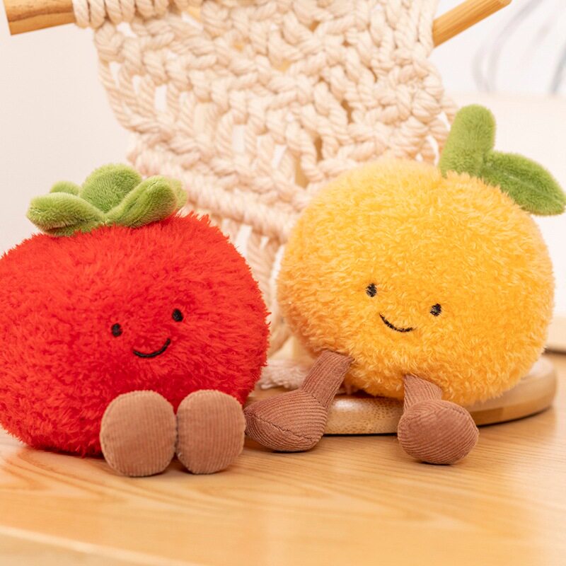Jelly Little Flower Chestnut Doll Plush Toy Vegetable Fruit Tomato Doll Simulation Tomato Doll