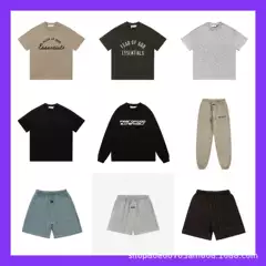 Fear of God American High Street Letter Print Short-Sleeved Fog Unisex Round Neck Versatile Couple T-Shirt Ins