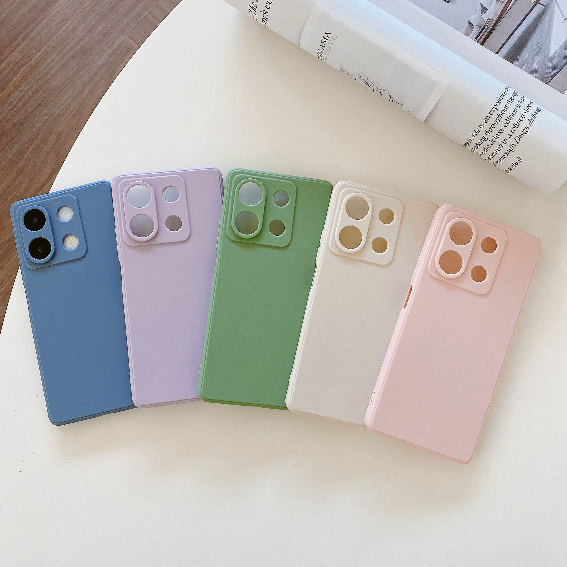 เหมาะสำหรับเคสโทรศัพท์มือถือ Redmi Note14 ผิวเคลือบฝ้า ขอบตรง Tpu พร้อมเคสซิลิโคนป้องกันสำหรับ Redmi K80 และ Xiaomi 15