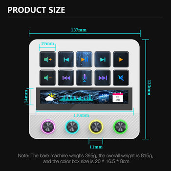 Foreign Trade New N4Pro Stream Dock Visual Keyboard Customization with Knob and Touchbar