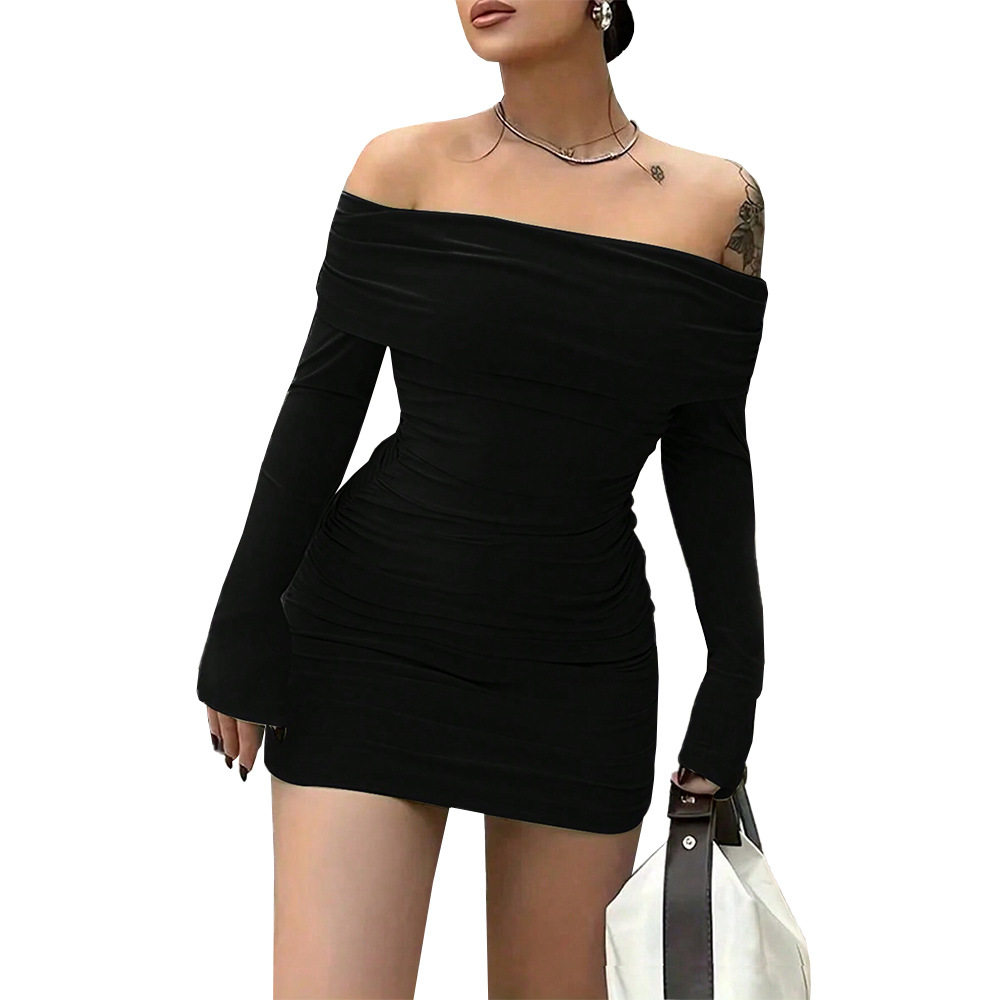 Off Shoulder Bodycon Dress High Waist Sexy Fit Spring Summer Style Perfect for Parties and Night Out Wholesale