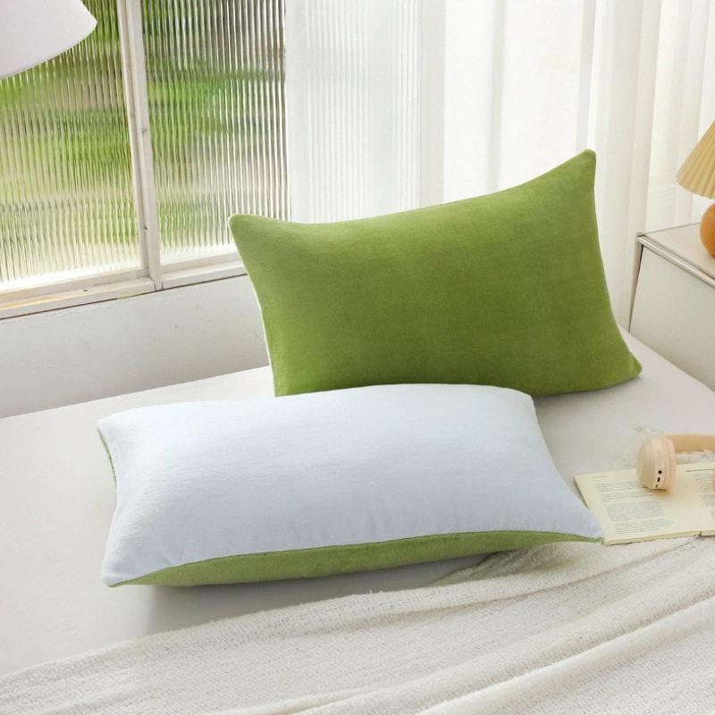 Winter Thickeneded Milk Velvet Pillowcase 48X74Cm Printed Coral Velvet Pillowcase Printed Color Matching Variety Soft and Comfortable