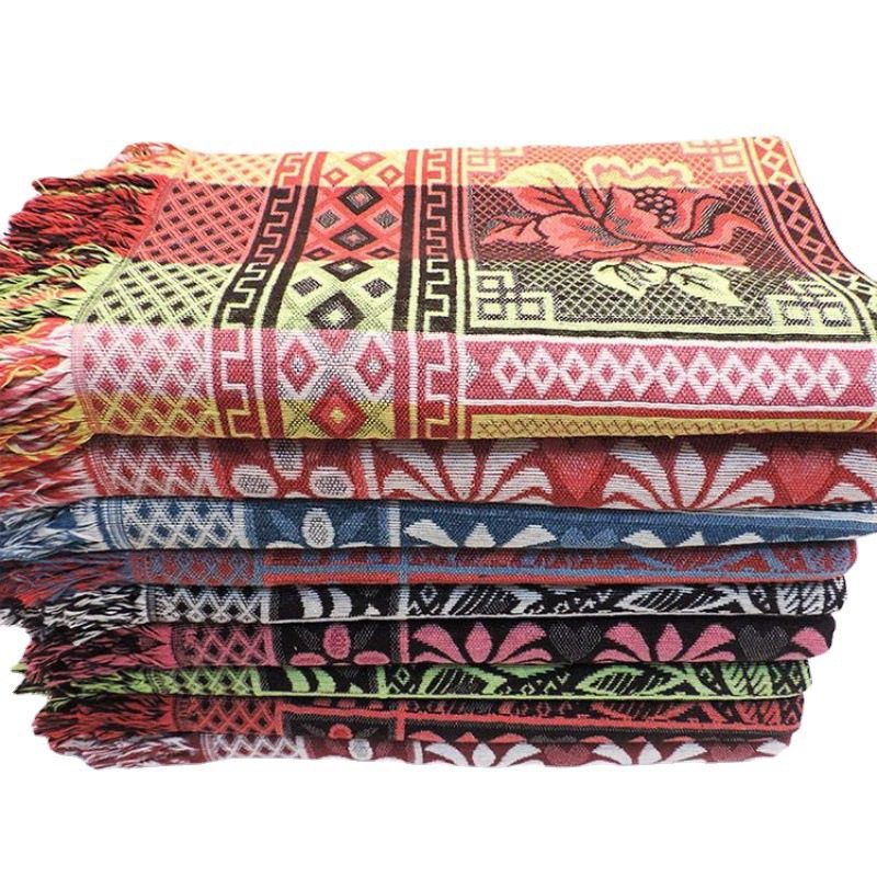 Line Blanket, Vintage Knitted Blanket, Processed Bed Sheet, Thin Blanket, Summer Sofa Tassel Leisure Cover Blanket, Independent Stand