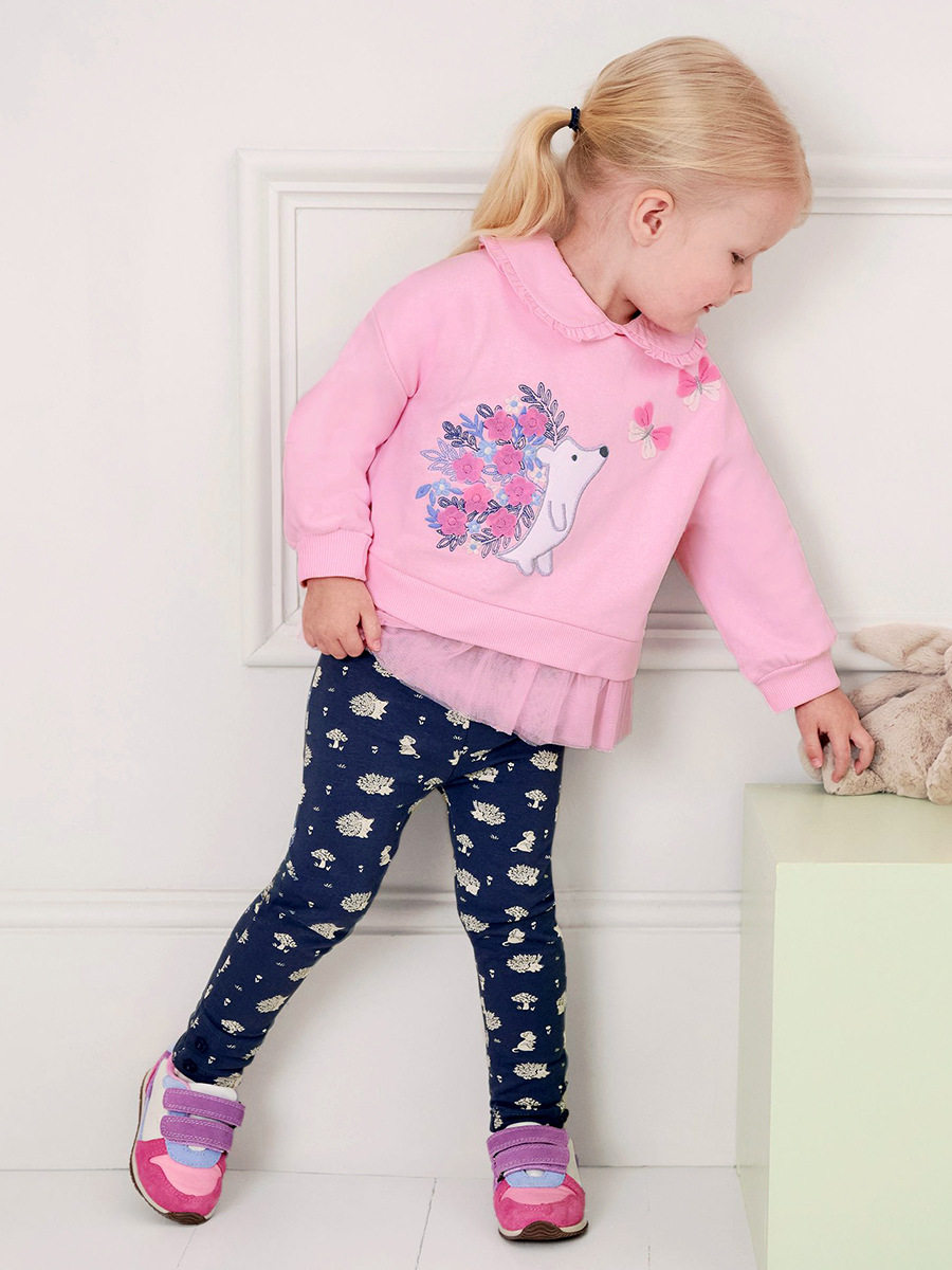 Vêtements enfants exportation, nouvel ensemble fille automne, tenue enfant dessin animé mignonne style deux pièces