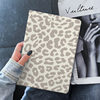 Grey Leopard Print iPad Case 10.2 Apple Air5 Transparent 10 Generation Support 10.9-inch 9.7 Tri-Fold Hair