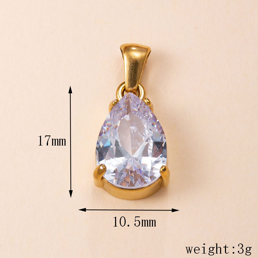สั่งซื้อนำเข้า สแตนเลสเรขาคณิตเพทายจี้18พันสูญญากาศชุบทองยุโรปและอเมริกายอดนิยมไม่ซีดจางเครื่องประดับdiyเครื่องประดับแฟชั่น จากจีน