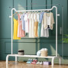 Floor-type Drying Rack Indoor Simple Coat Rack Household Bedroom Hanger Thickened Double-pole Balcony Storage Rack