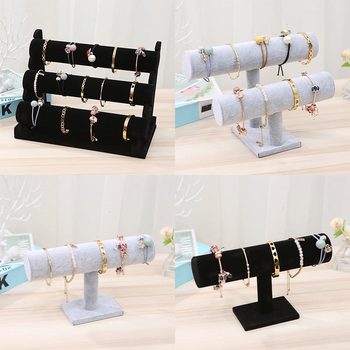 Velvet Bracelet Rack Single and Double Layer Display Rack Jewelry Bracelet Storage Rack Watch Bracelet Bracelet Rack