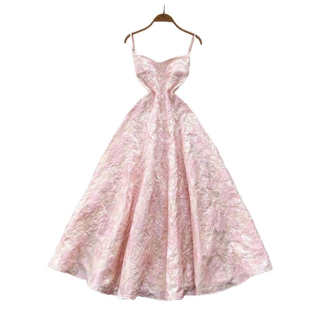 Elegant Womens Summer Dress Sleeveless A Line Design Floral Pattern Lightweight Fabric Available in Red Wholesale