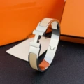 Size 17 wide version 12mm silver + bean paste color with logo h bracelet