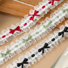 4cm Wide Colorfulful Double-Layer Ribbon Bow Lace Handmade DIY Jewelry Clothing Lolita Decorative Accessories