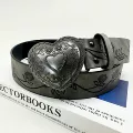 Gray love (embossed pattern) belt