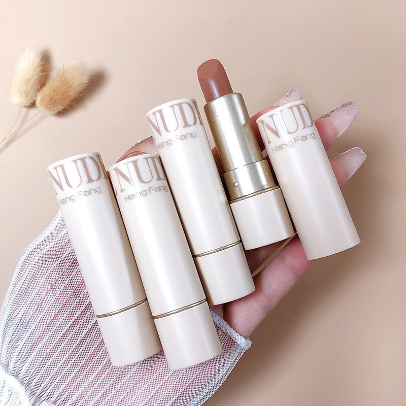 hengfang light mist holding color lipstick matte velvet waterproof easy to color long-lasting white non-stick cup moisturizing high-grade