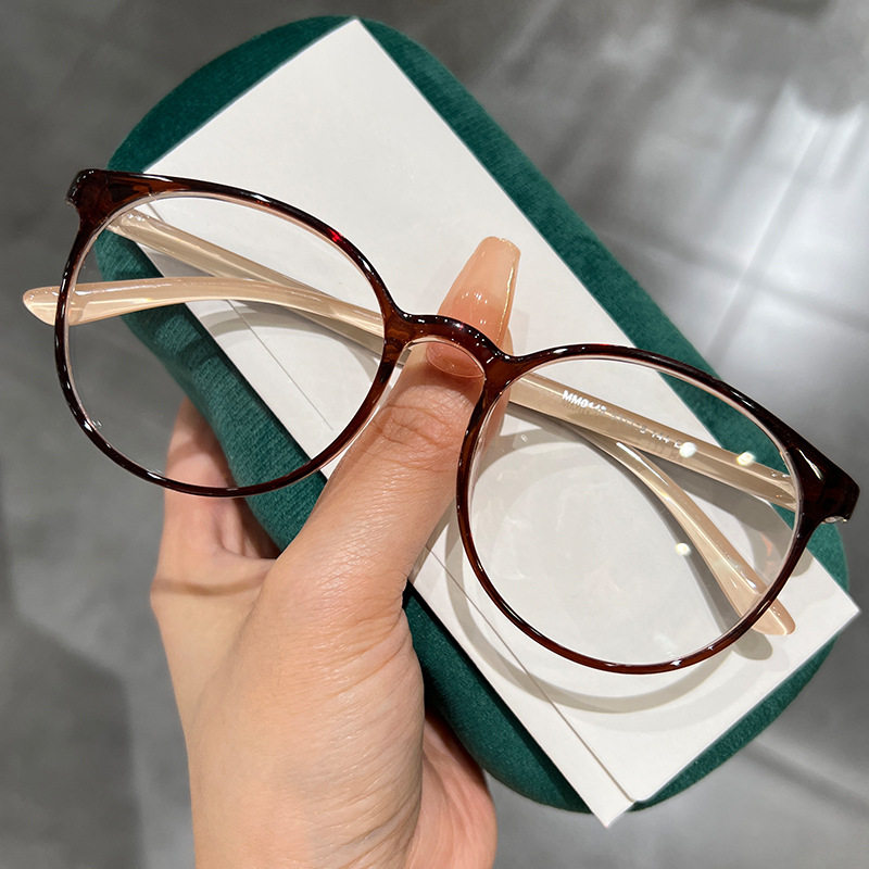 Artistic without makeup mirror frame transparent ultra-light TR90 anti-blue light glasses can be equipped with myopia degree fashion all-match women's fashion