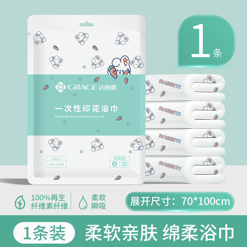 使い捨てプリントバスタオル