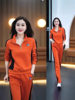 Casual Sports Suit for Women, Spring and Autumn 2025 New Style, Fashionable and Slimming, Stand-Up Collar Sweatshirt and Wide-Leg Pants Two-Piece Set