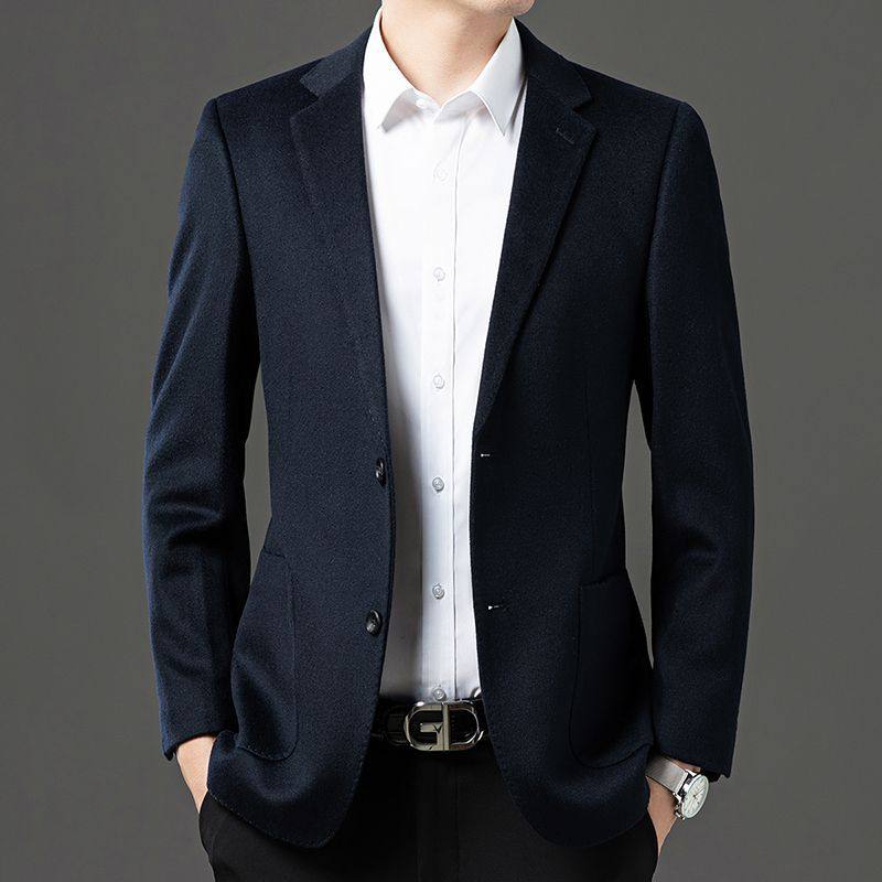 Áo Vest/Blazer Nam 100% Lông Cừu Màu Đen, Xanh Navy