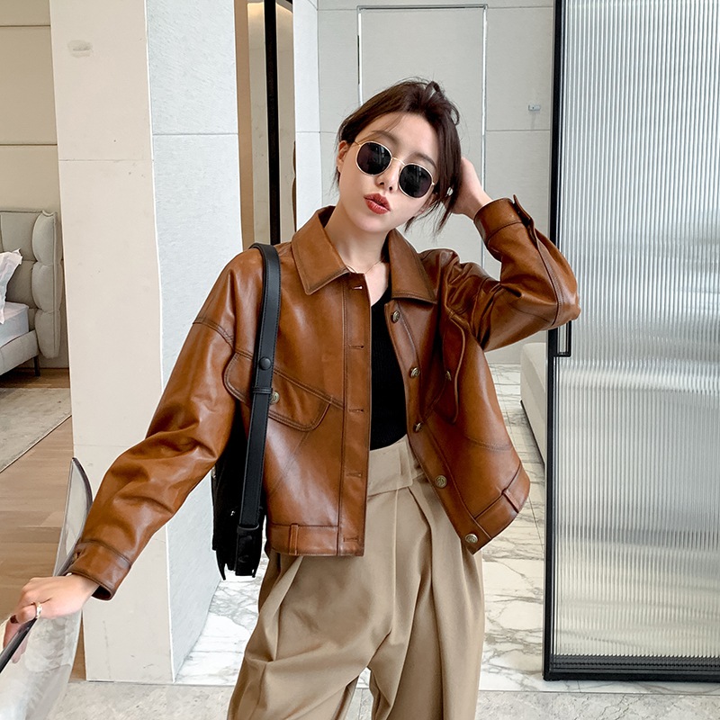 (Mới) Mã G2513 Giá 4440K: Áo Da Dê Nữ Hadlo Phong Cách Hàn Quốc Thời Trang Nữ Chất Liệu Da Bò G06 Sản Phẩm Mới, (Miễn Phí Vận Chuyển Toàn Quốc).