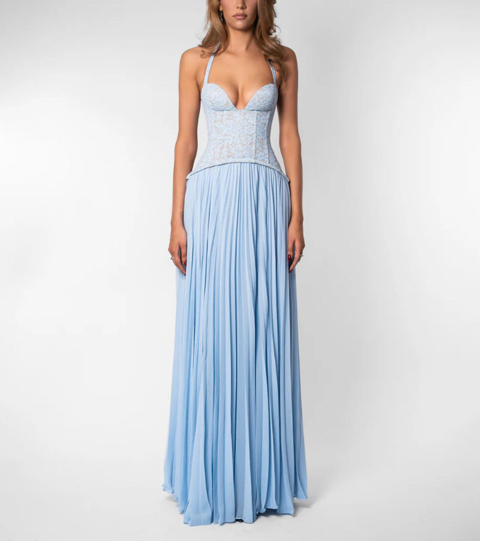 Womens Sexy Halter Backless Dress Low Neckline Ruched Waist Adjustable Straps Perfect for Parties and Summer Events