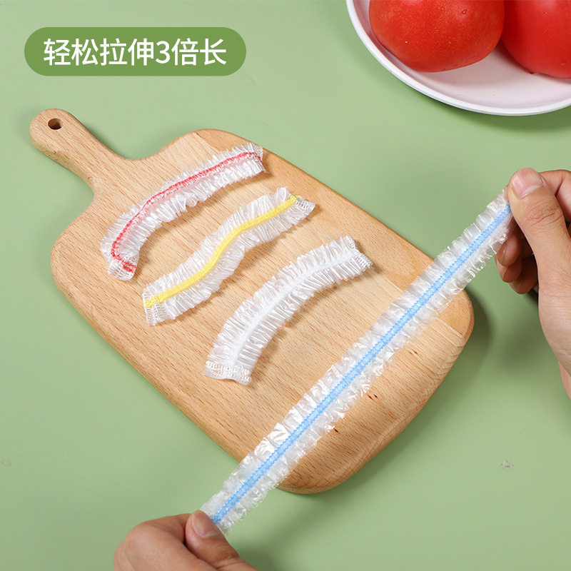 Tear-Free Transparent Cling Film Cover, Food-Grade Pe Film Fresh-Keeping Bag, Vegetable Cover, Leftover Food Elastic Disposable Bowl Cover Manufacturer