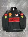 Black shell embroidery and cotton