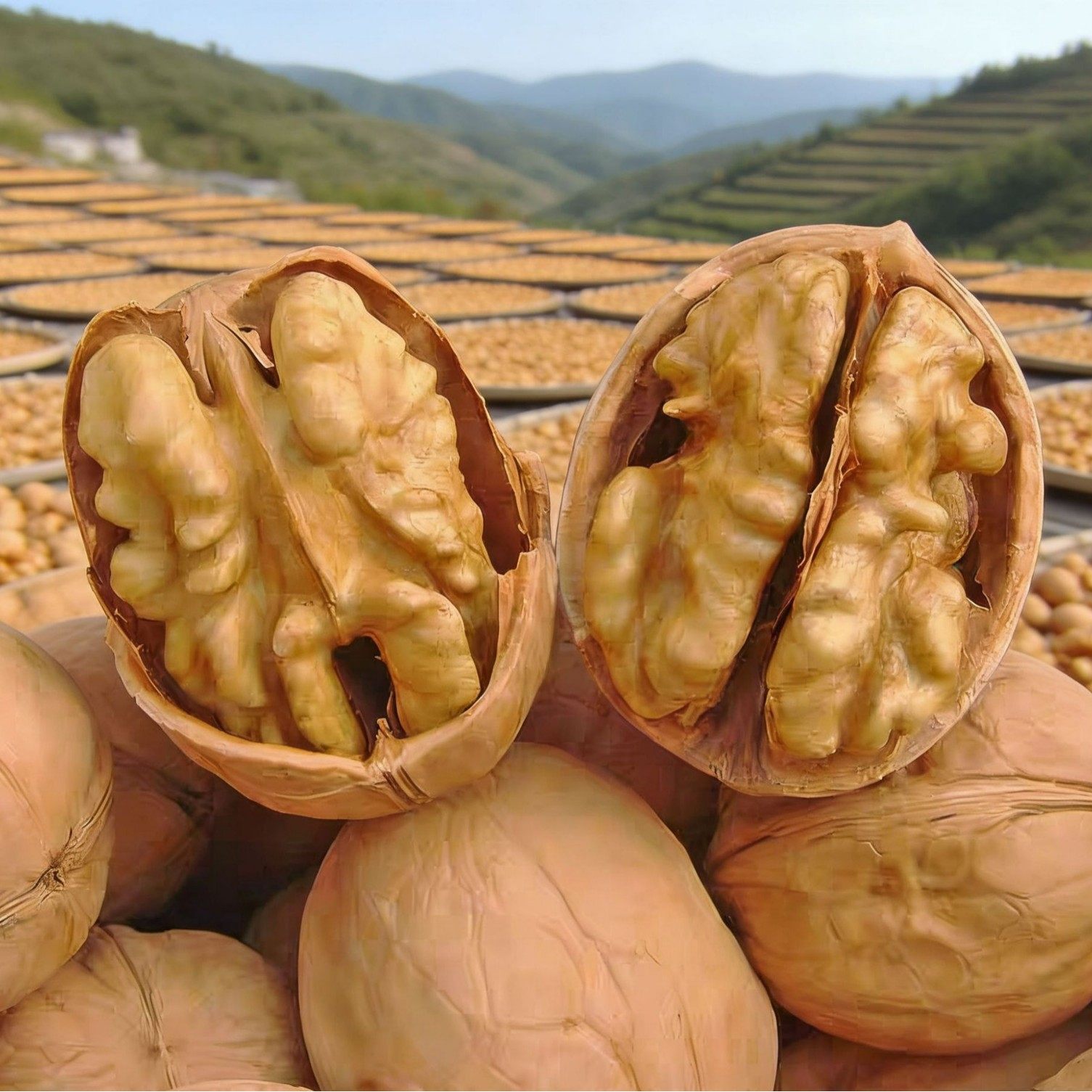 Manufacturer Wholesale 185 Paper-Skinned Walnuts New Crop Dried Fruit Wholesale Xinjiang Aksu Thin-Skinned Walnuts Nut Food