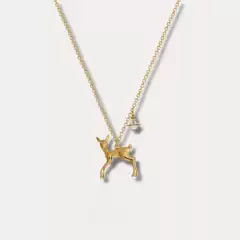 [Little Deer] Queen Mother of the West Elk Christmas Limited Saturn Necklace Ins Fawn Pendant Clavicle Chain Does Not Fade